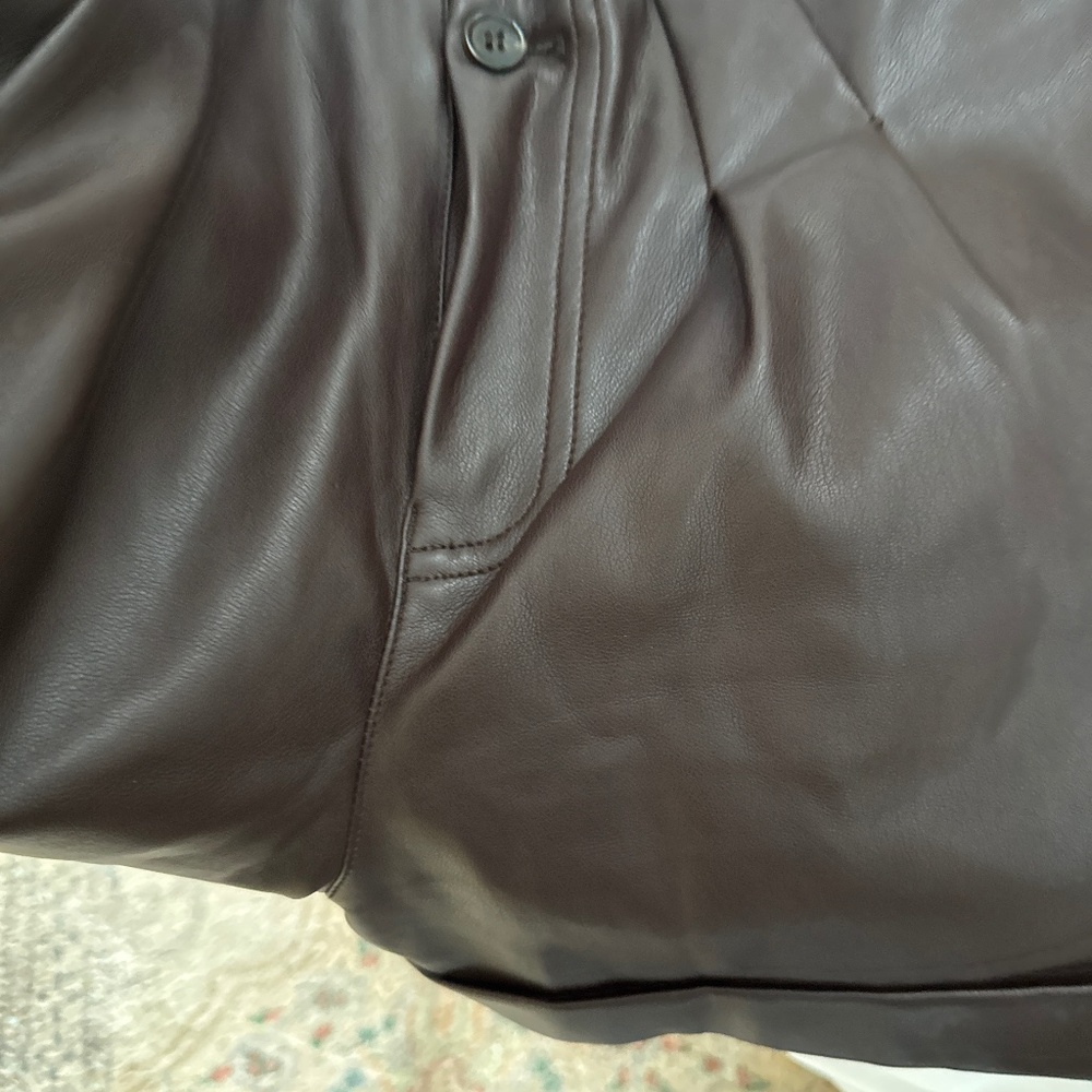 Anthropologie Faux Leather Shorts Avec Les Filles XS